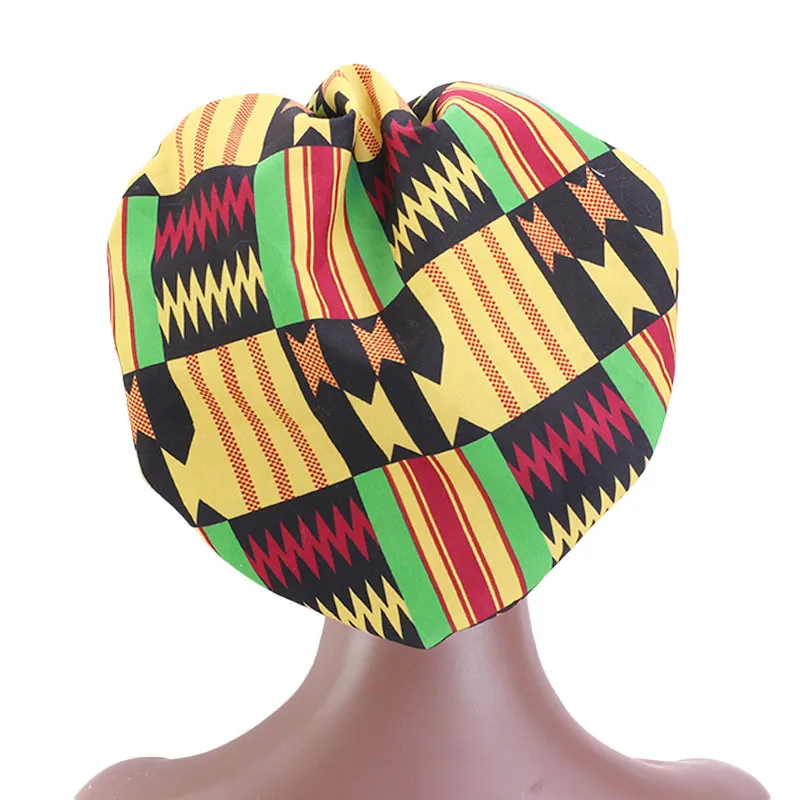 African Print Satin Bonnet With Long Ribbon Wrap Double Layer Headwrap Ankara Pattern Women Hair Cover Large Size Hair Wrap Cap - Image 33