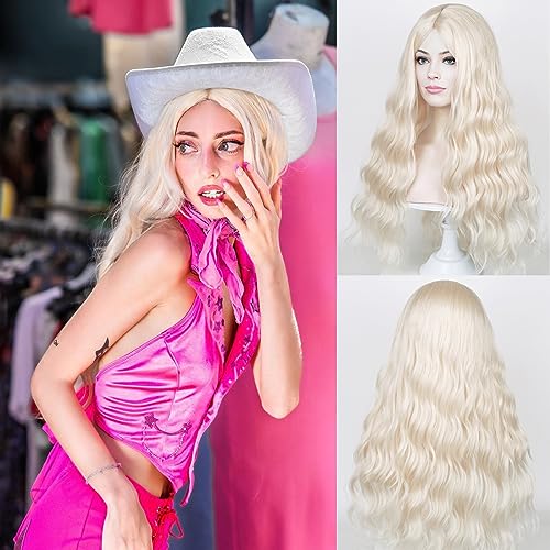 Aicos 27inches Blonde Sarah Cosplay Curly Wig For Woman Girl Synthetic Wigs for Daily Use Halloween Party Anime Costume - Image 2