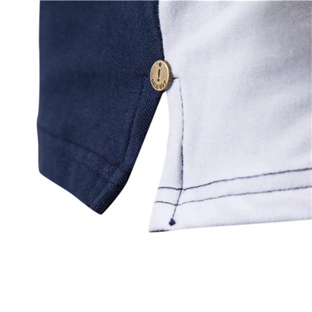AIOPESON 100% Cotton Badge Embroidery Polo Shirt for Men Short-sleeved Patchwork Men's Polos Quality Summer Brand Men Clothing - Image 6