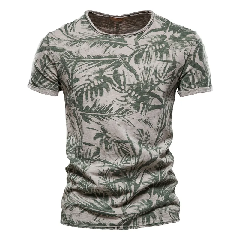 AIOPESON 2021 Hawaii Style 100% Cotton T-Shirt Men O-neck Print Shirt Men Casual Men Clothing Summer High Quality Men's T Shirts - Image 12