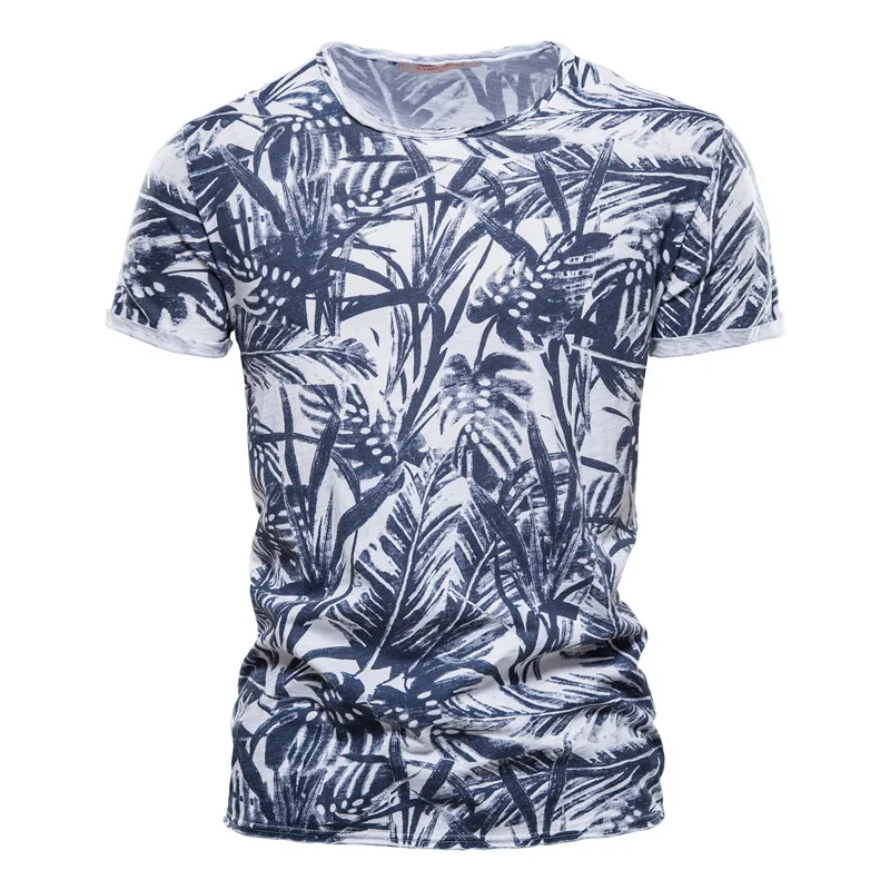 AIOPESON 2021 Hawaii Style 100% Cotton T-Shirt Men O-neck Print Shirt Men Casual Men Clothing Summer High Quality Men's T Shirts - Image 7
