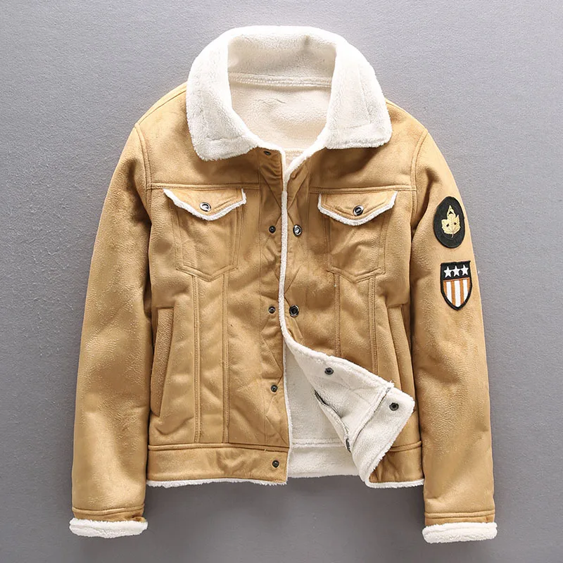 Air Force Pilot Leather Jacket Men Plus Velvet Thickened PU Leather Jacket Male Fur Coat Outwear Autumn Winter Men Clothing - Image 9