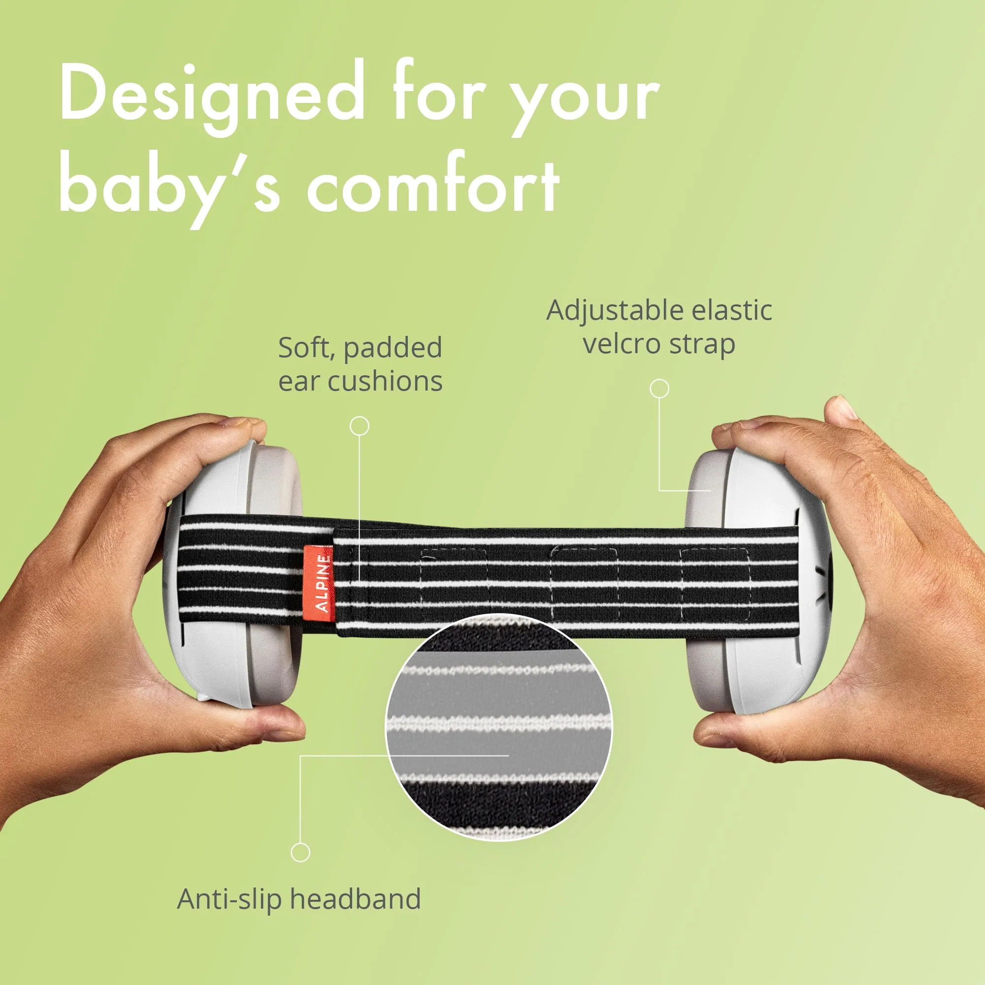 Alpine Muffy Baby Ear Protection for Babies and Toddlers up to 36 Months - CE & ANSI Certified - Noise Reduction Earmuffs - Comfortable Headphones Against Hearing Damage & Improves Sleep - Black - Image 5