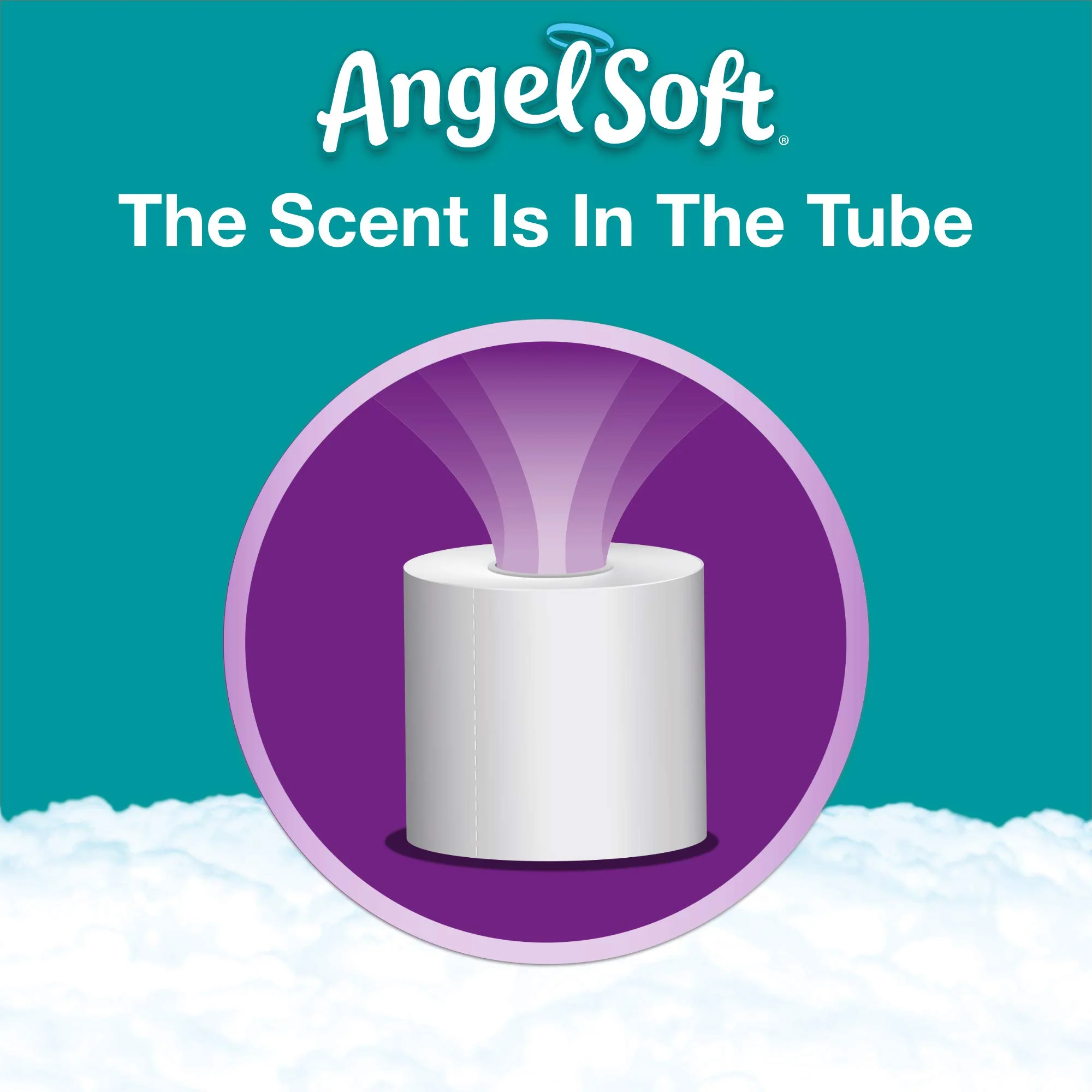 Angel Soft® Toilet Paper with Fresh Lavender Scented Tube, 12 Double Rolls = 24 Regular Rolls, 2-Ply Bath Tissue - Image 2