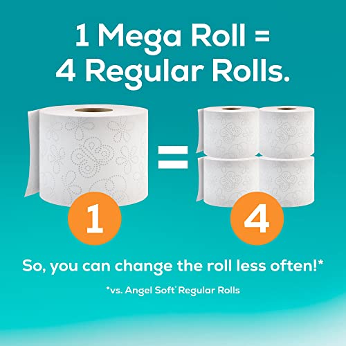 Angel Soft Toilet Paper, 24 Mega Rolls= 96 Regular Rolls White - Image 6