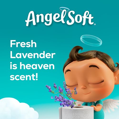 Angel Soft Toilet Paper, 48 Mega Rolls with Lavender Scented Tube - Image 7