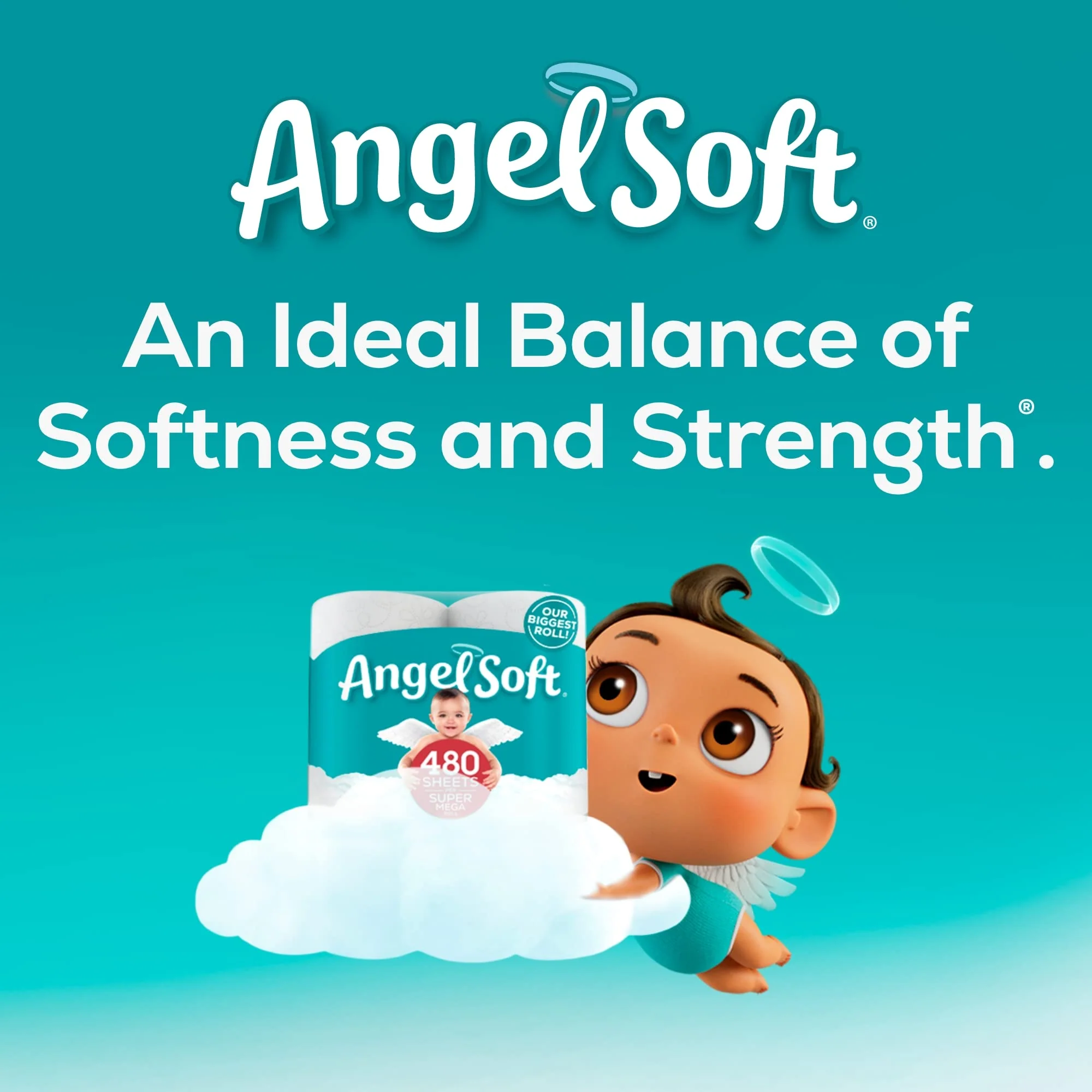 Angel Soft Toilet Paper, 6 Super Mega Rolls = 36 Regular Rolls, 6 Count (Pack of 1) - Image 9