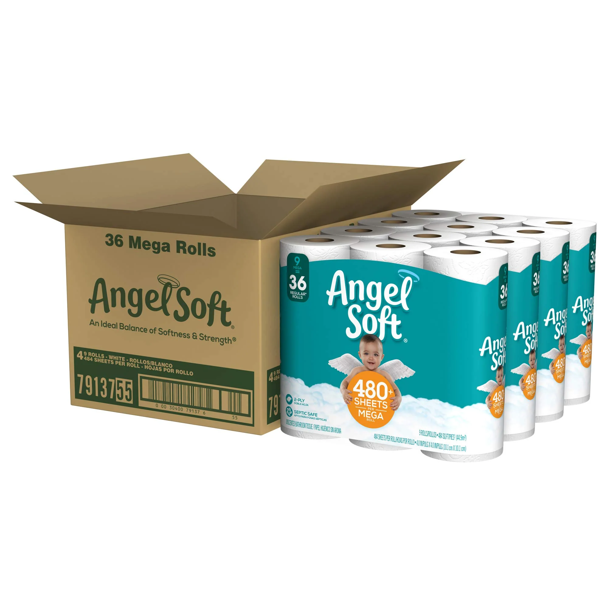 Angel Soft Toilet Paper, Bath Tissue, Packaging May Vary), 9 Count (Pack of 4) - Image 8