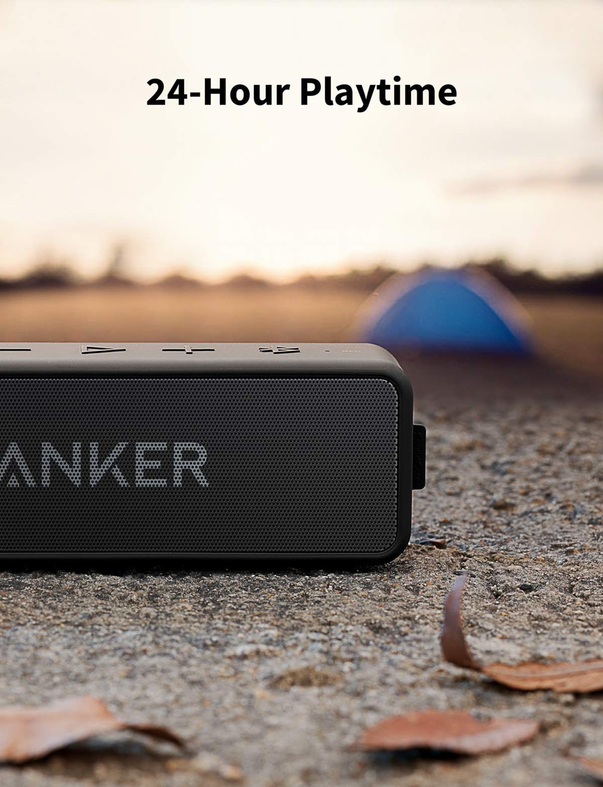 Anker Soundcore 2 Portable Bluetooth Speaker with 12W Stereo Sound, Bluetooth 5, Bassup, IPX7 Waterproof, 24-Hour Playtime, Wireless Stereo Pairing, Speaker for Home, Outdoors, Travel - Image 3