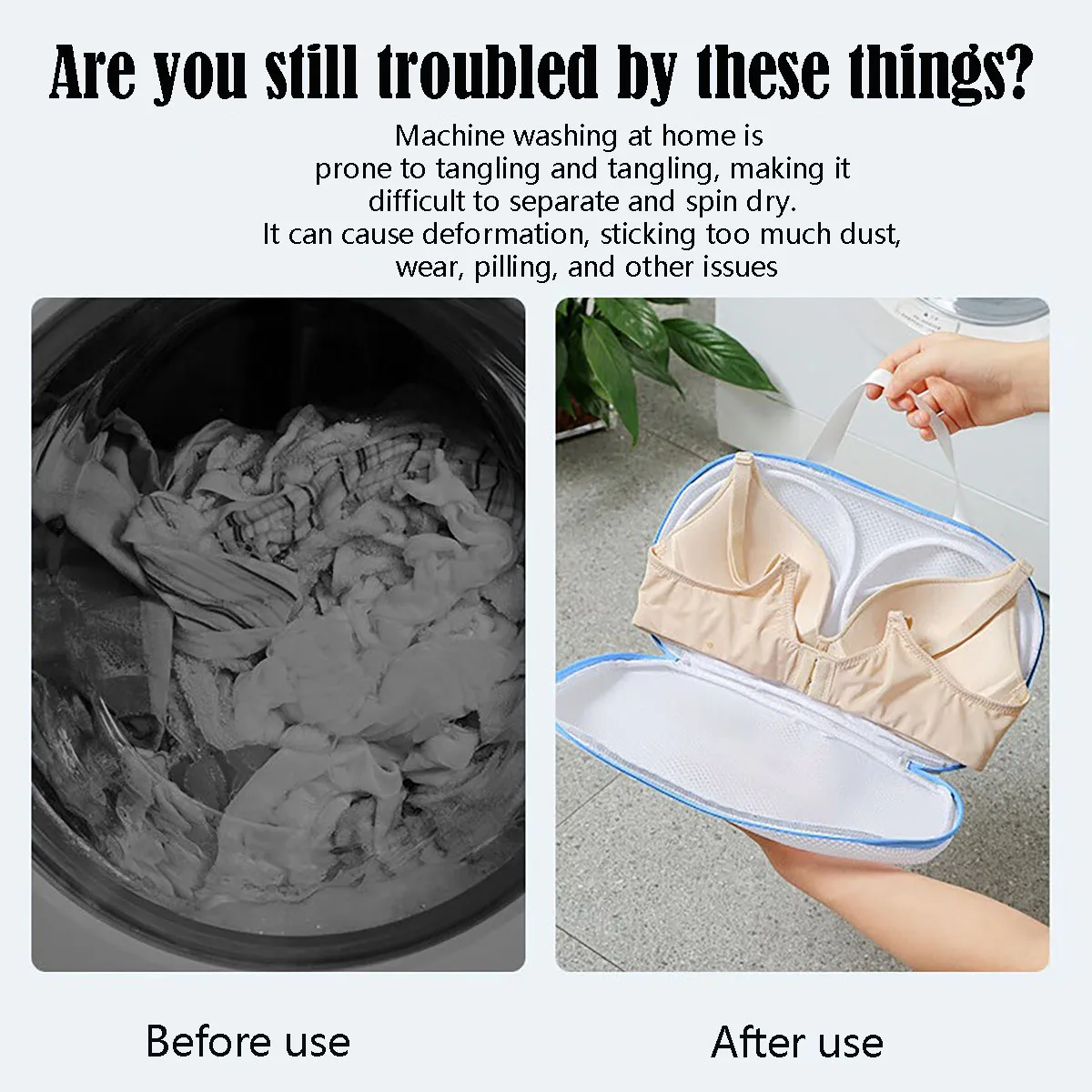 Anti-deformation Bra Mesh Bag Machine-wash Special Polyester Bra Mesh Bags Laundry Brassiere Bag Cleaning Underwear Sports Bra - Image 3