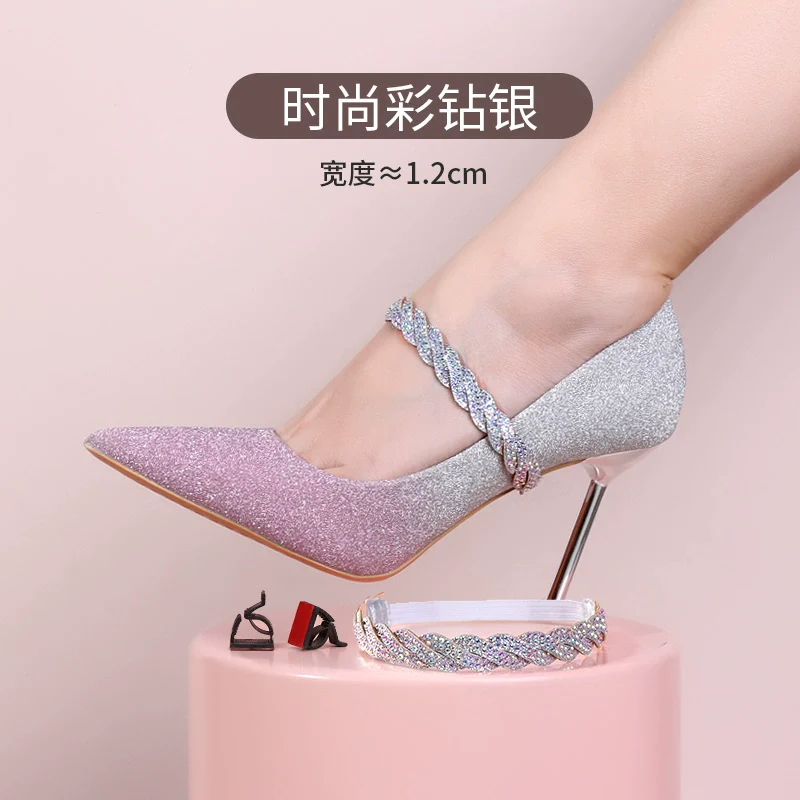 Anti-Drop Handy Gadget Lace-up Invisible High Heels - Image 25
