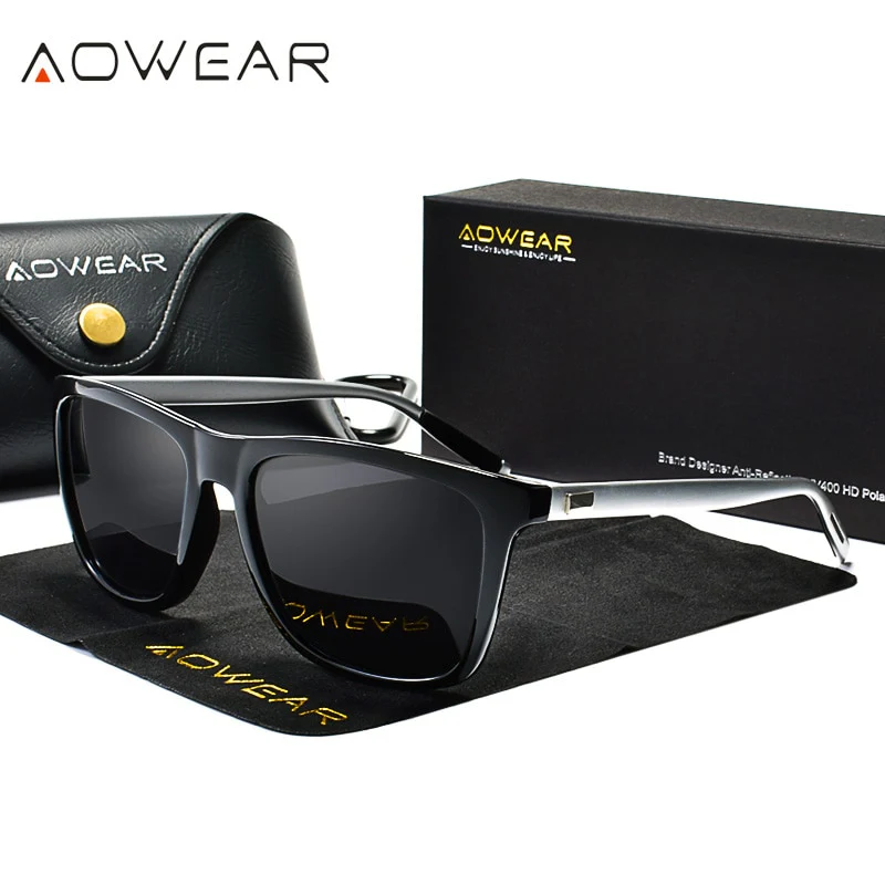 AOWEAR HD Night Vision Glasses Men Aluminium Yellow Lens Sunglasses Men Polarized Night Safe Driving Goggles Oculos Gafas De Sol - Image 4