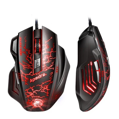 Apedra A7 factory direct wired gaming mouse macro programming photoelectric weighting
