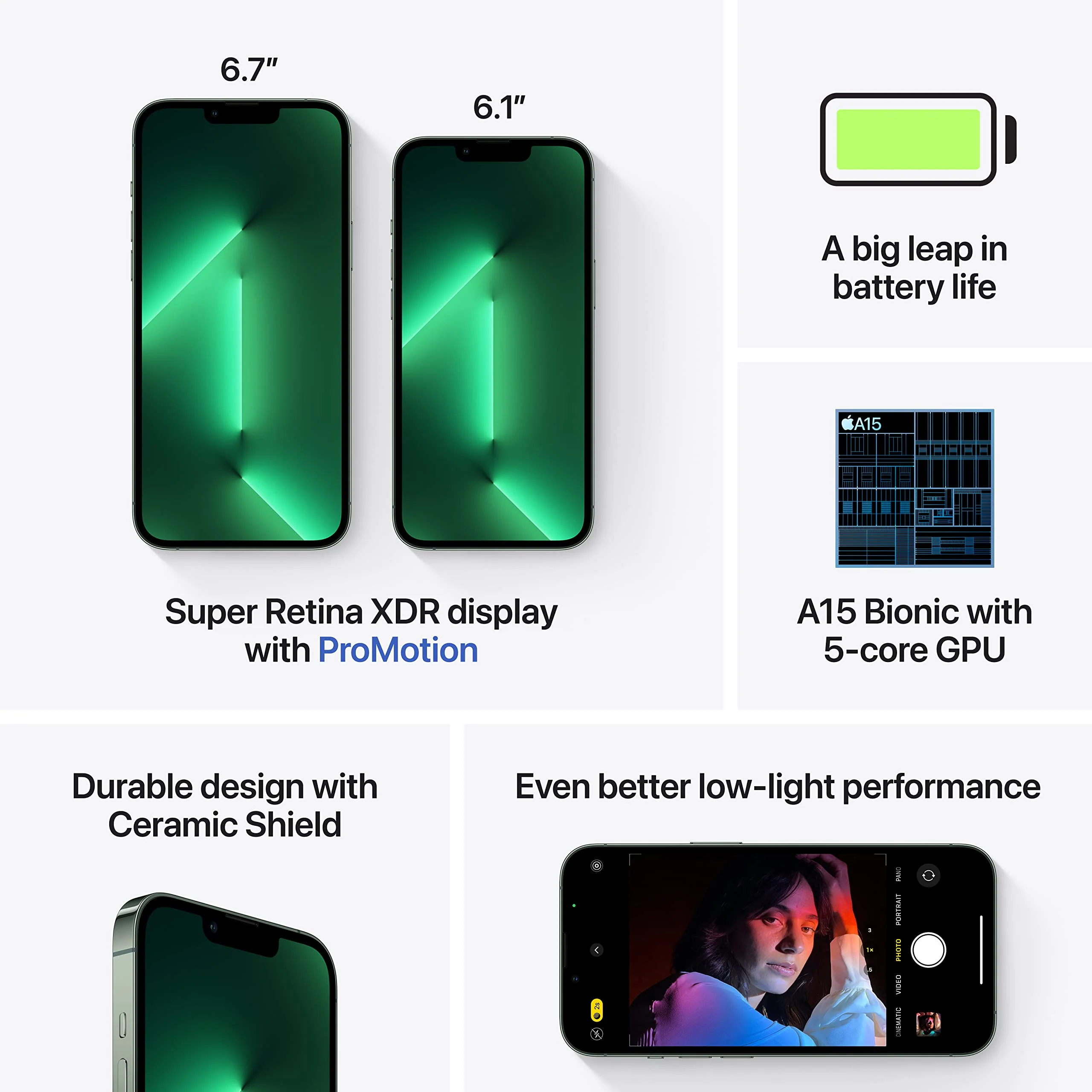 Apple iPhone 13 Pro (1 TB, Alpine Green) [Locked] + Carrier Subscription - Image 3
