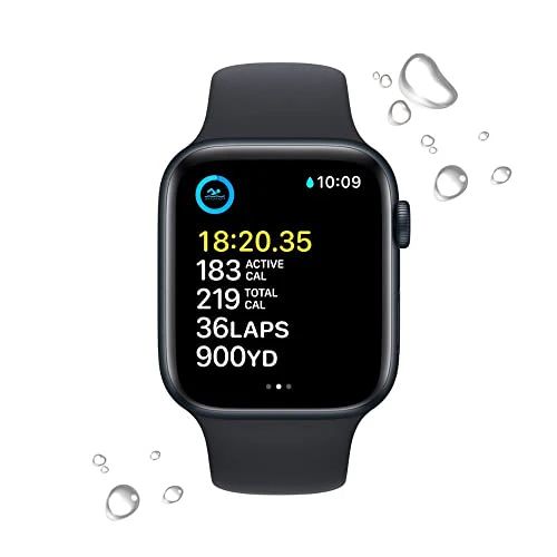 Apple Watch SE (2nd Gen) (GPS + Cellular, 44mm) - Midnight Aluminum Case with Midnight Sport Band, M/L (Refurbished) - Image 4