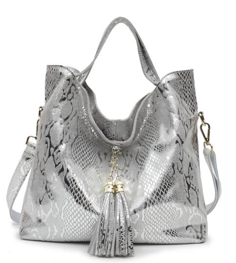 Arliwwi Brand New Quality Serpentine Grain Suede Cowhide Classical Designer Genuine Leather Handbags With Elegant Tassel GB01 - Image 3