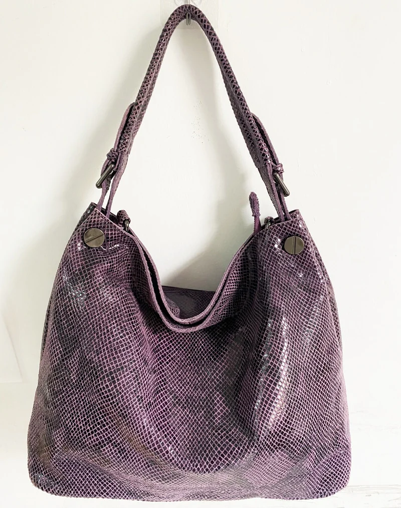 Arliwwi Female Genuine Leather Shoulder Bags New Serpentine Embossed Shiny Cross Body Real Cow Leather Handbags Women GL08 - Image 3