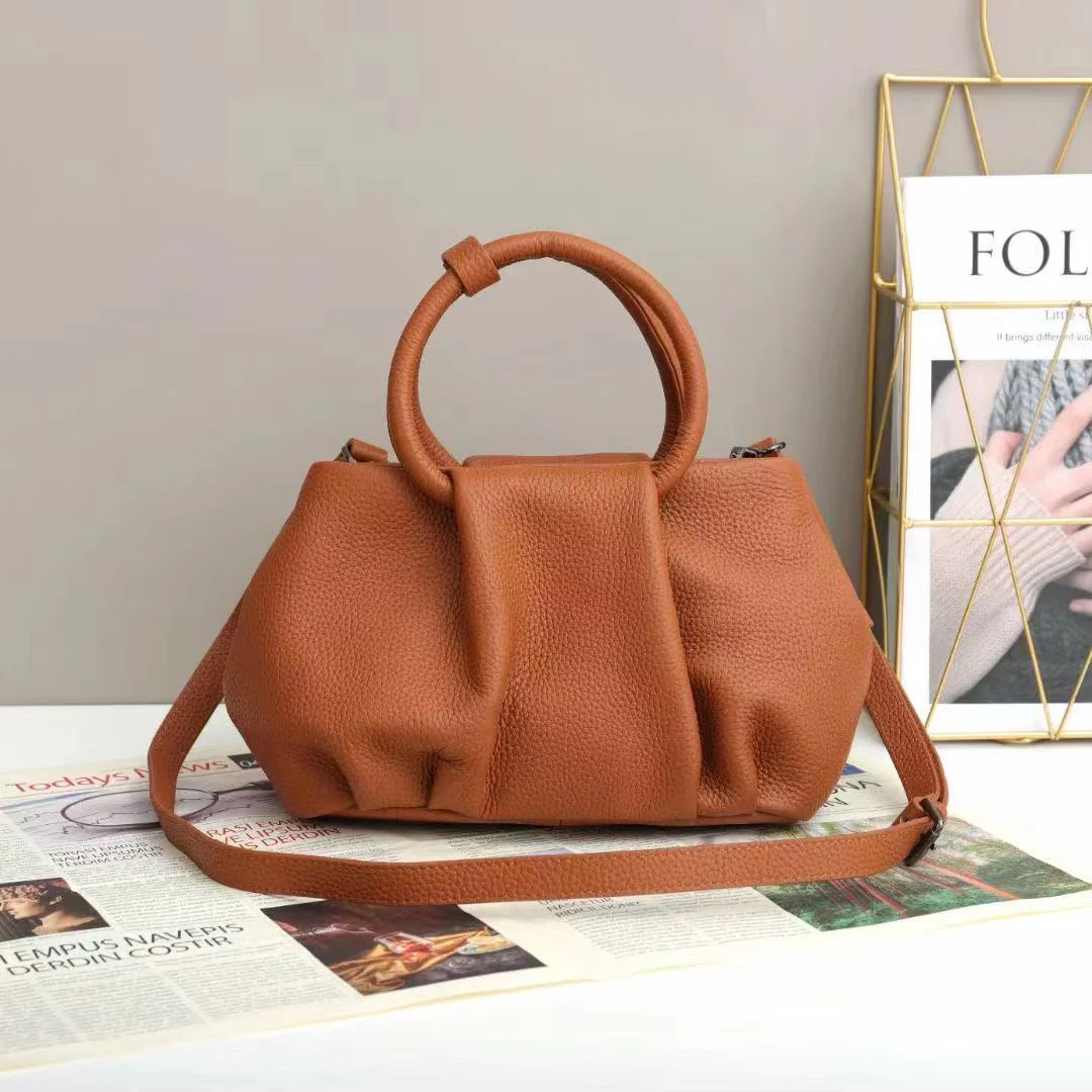 Arliwwi Real Leather Tote Handbags For Women Solid Colors High Quality Top Layer Cowhide Bags New Fashion Drop Shipping - Image 4