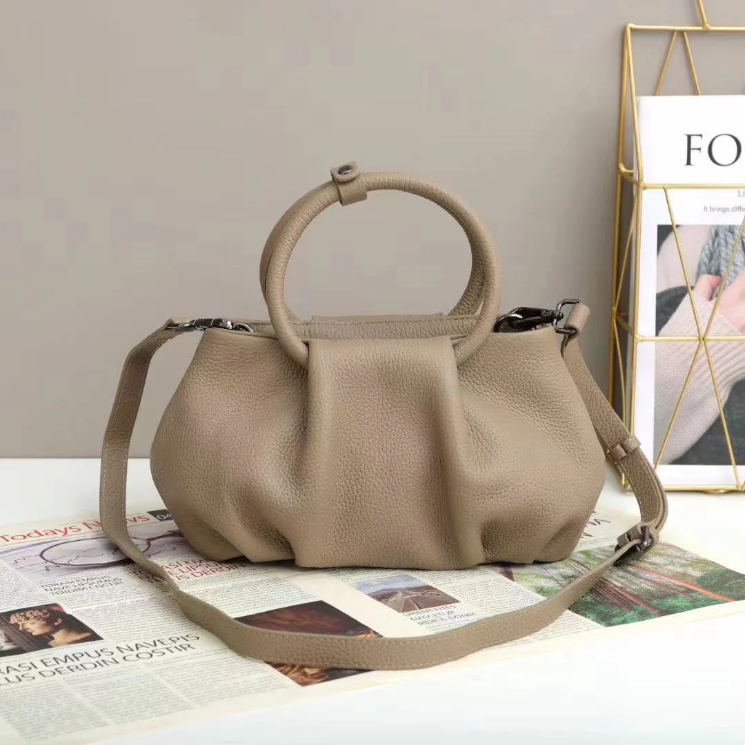 Arliwwi Real Leather Tote Handbags For Women Solid Colors High Quality Top Layer Cowhide Bags New Fashion Drop Shipping - Image 5