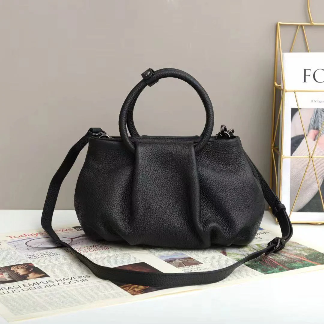 Arliwwi Real Leather Tote Handbags For Women Solid Colors High Quality Top Layer Cowhide Bags New Fashion Drop Shipping - Image 6