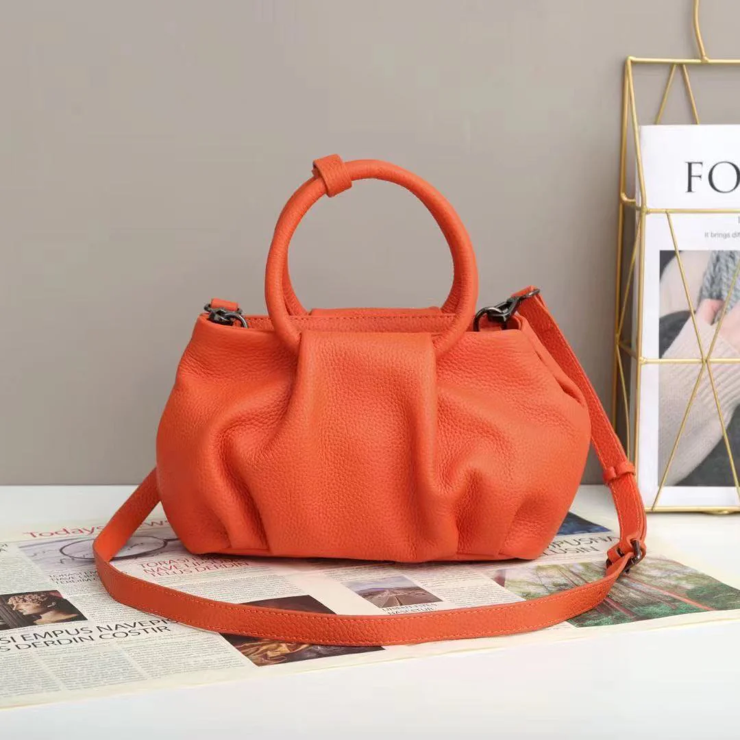 Arliwwi Real Leather Tote Handbags For Women Solid Colors High Quality Top Layer Cowhide Bags New Fashion Drop Shipping - Image 7