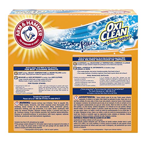 Arm & Hammer 33200-00108 Powder Laundry Detergent, OxiClean, Fresh Scent, 9.92 lb. (Pack of 3) - Image 2