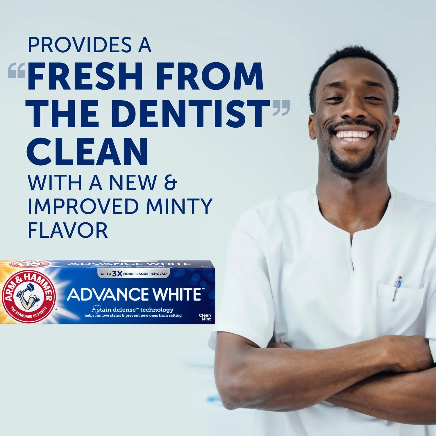 Arm & Hammer Advance White Toothpaste, Clean Mint Flavor, Stain Defense Technology, 6.0oz (4-Pack) - Image 2