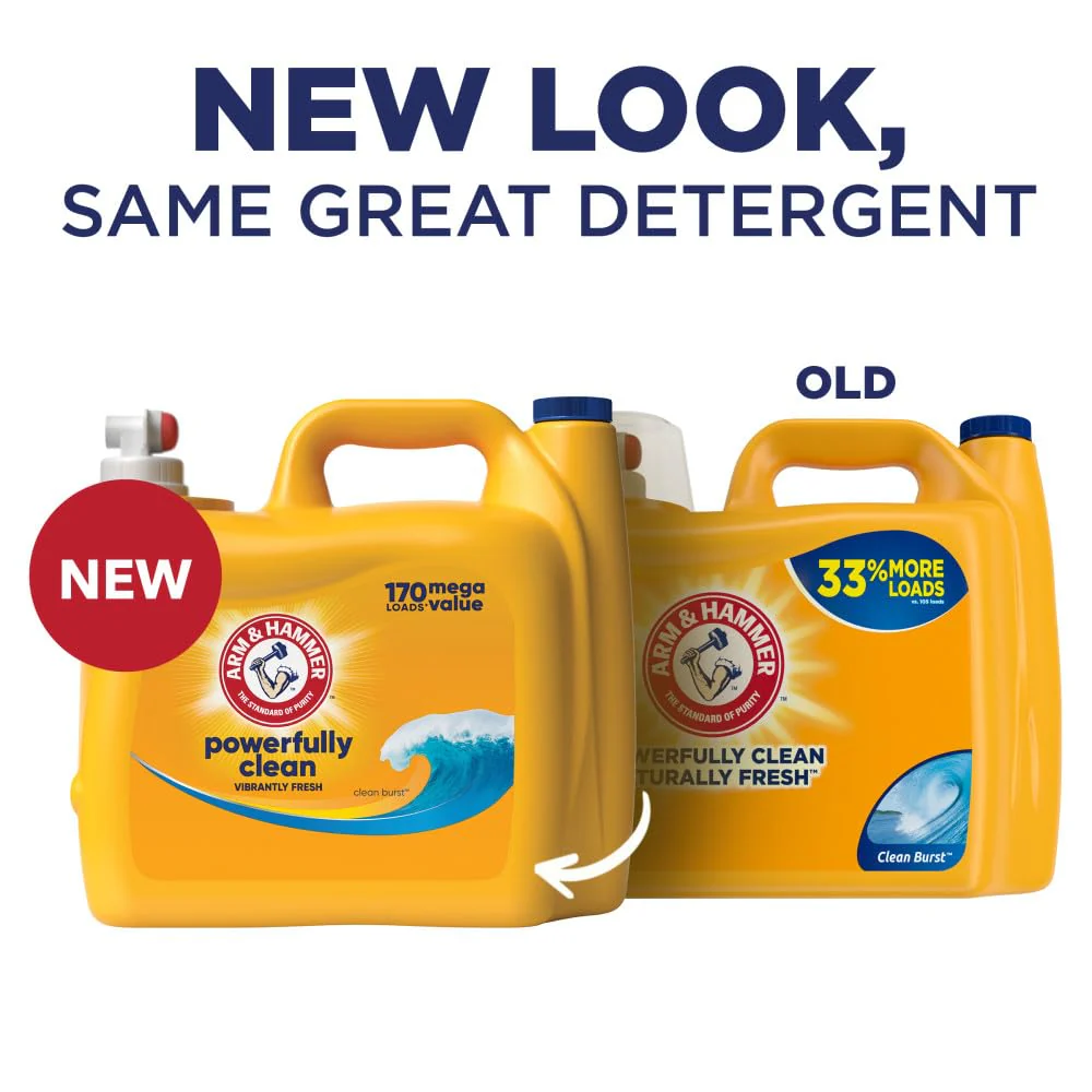 Arm & Hammer Clean Burst, 170 Loads Liquid Laundry Detergent, 170 Fl oz - Image 10
