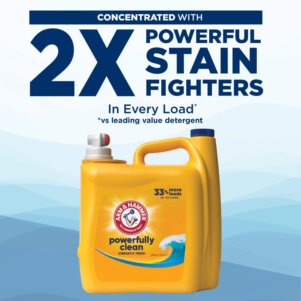 Arm & Hammer Clean Burst, 170 Loads Liquid Laundry Detergent, 170 Fl oz - Image 8