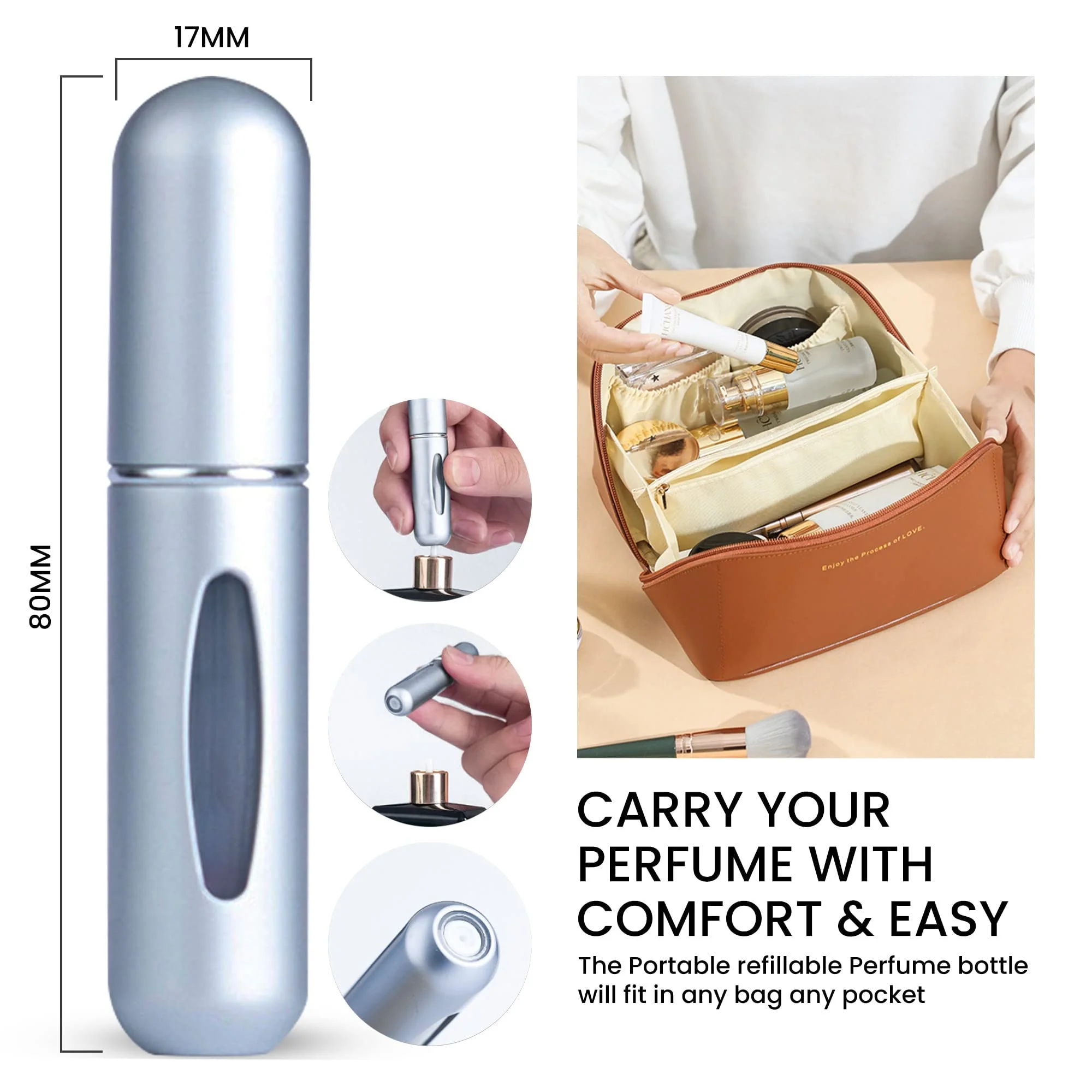 ARTMAN STORE ONE UNISEX 6.7 Fl Oz Eau de Toilette Spray - Gift Set Pack - Travel Bag And Refillable Empty Perfume Bottle - Image 3