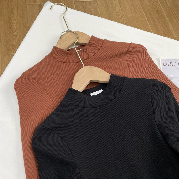 Australia Pure Cotton Mock-Neck Casual Knitted Dress - Image 5