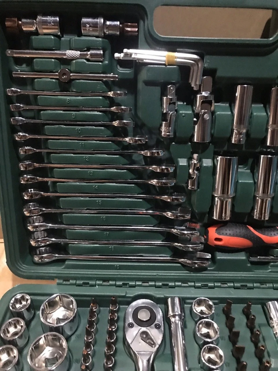 Auto repair kit 216 pieces socket wrench auto protection tool 72 teeth quick wrench combination kit - Image 3