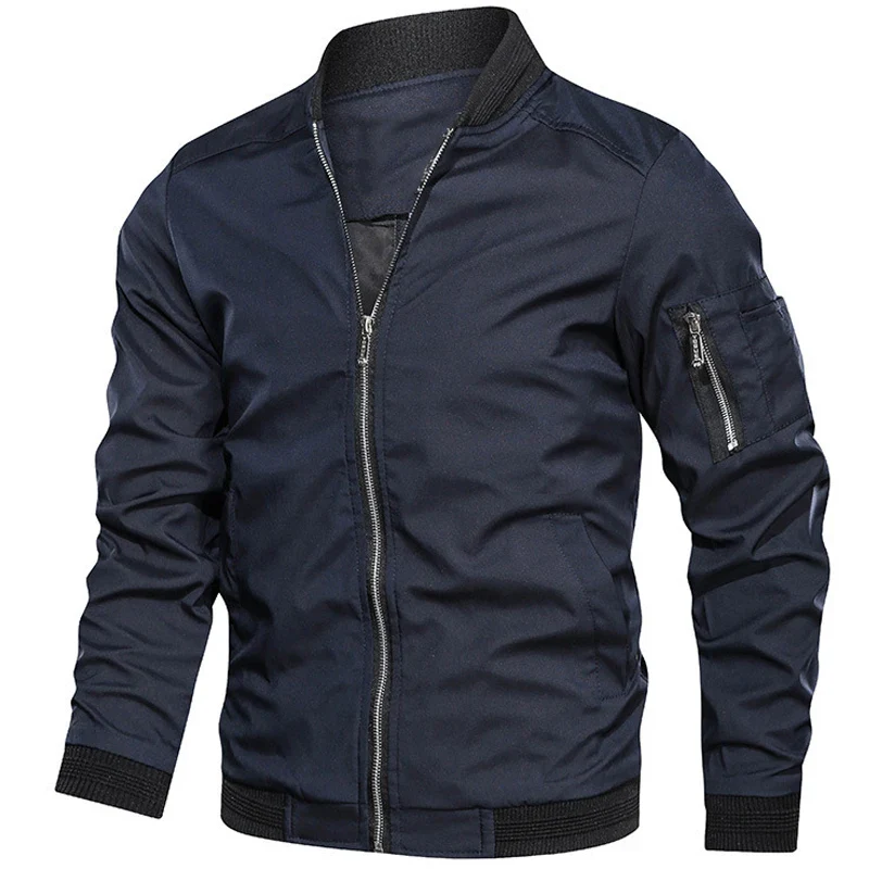 Autumn New Men's Bomber Zipper Jacket Male Casual Spring Streetwear Hip Hop Slim Fit Pilot Coat Men Clothing Plus Size 5XL 6XL - Image 3