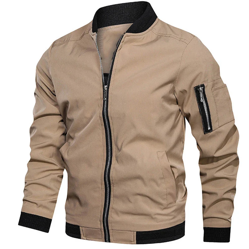 Autumn New Men's Bomber Zipper Jacket Male Casual Spring Streetwear Hip Hop Slim Fit Pilot Coat Men Clothing Plus Size 5XL 6XL - Image 6