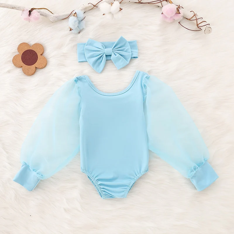 Autumn Newborn Infant Girl Clothes  Fashion Lovely Long Sleeve Bodysuit - Image 2