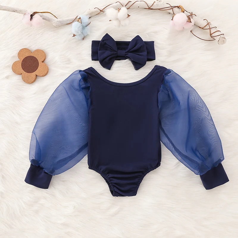 Autumn Newborn Infant Girl Clothes  Fashion Lovely Long Sleeve Bodysuit - Image 6