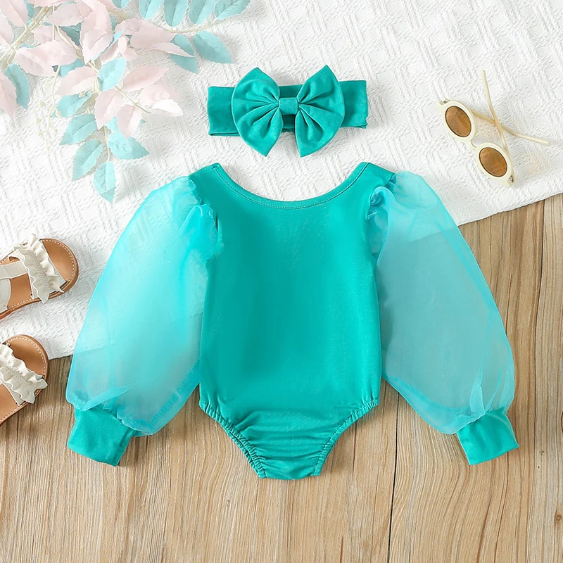 Autumn Newborn Infant Girl Clothes  Fashion Lovely Long Sleeve Bodysuit - Image 8