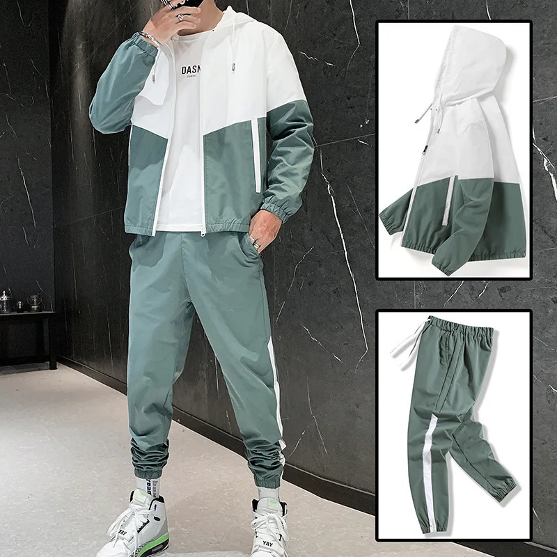 Autumn Sports Suit Men Jacket and Trousers Two Piece Set Casual Running Suit Mens Outfit Set 2023 Fashion Men's Joggers Set 5XL - Image 2