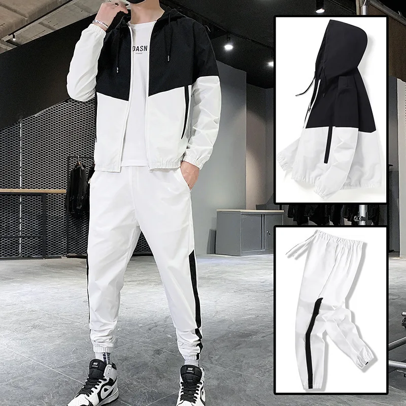 Autumn Sports Suit Men Jacket and Trousers Two Piece Set Casual Running Suit Mens Outfit Set 2023 Fashion Men's Joggers Set 5XL - Image 4