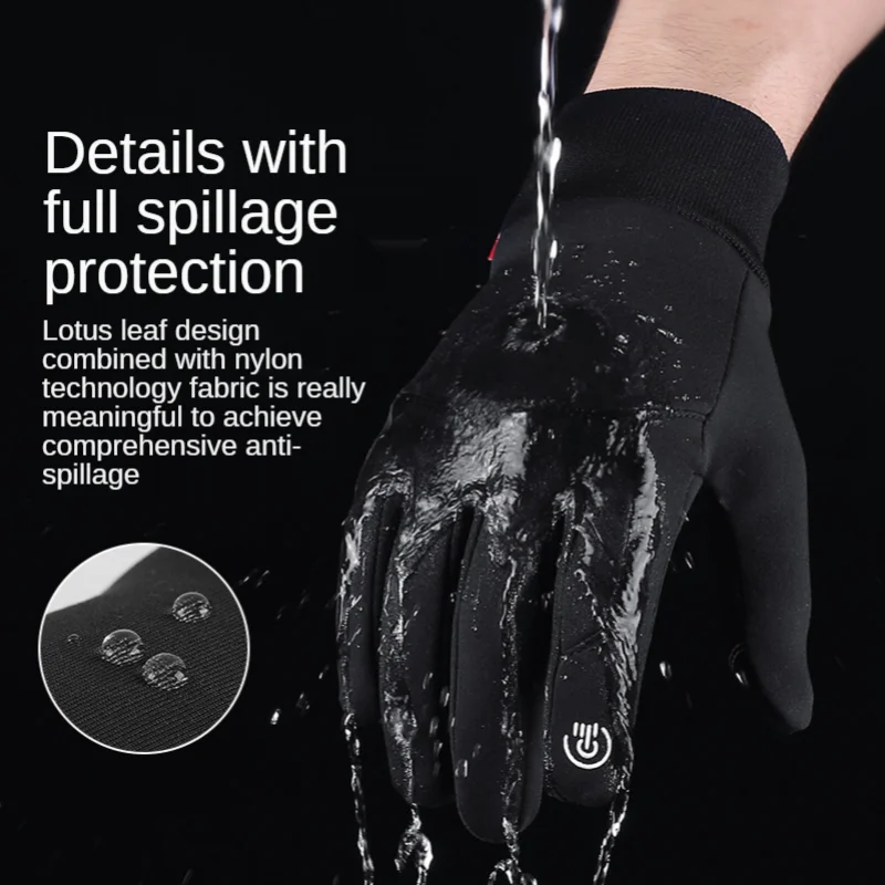 Autumn Winter Men Women Gloves Touch Screen Waterproof Windproof Gloves Outdoor Sports Warm Thermal Fleece Running Ski Gloves - Image 5