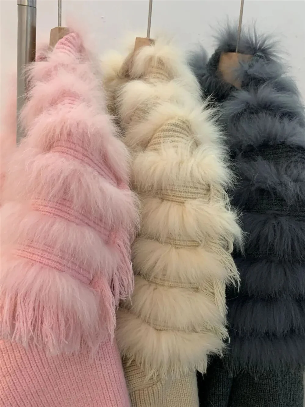 Autumn Winter New Fur Coat for women real Fox fur Knitted Sweater Cardigan Loose Korean casual women mid length outerwear Y4340 - Image 6