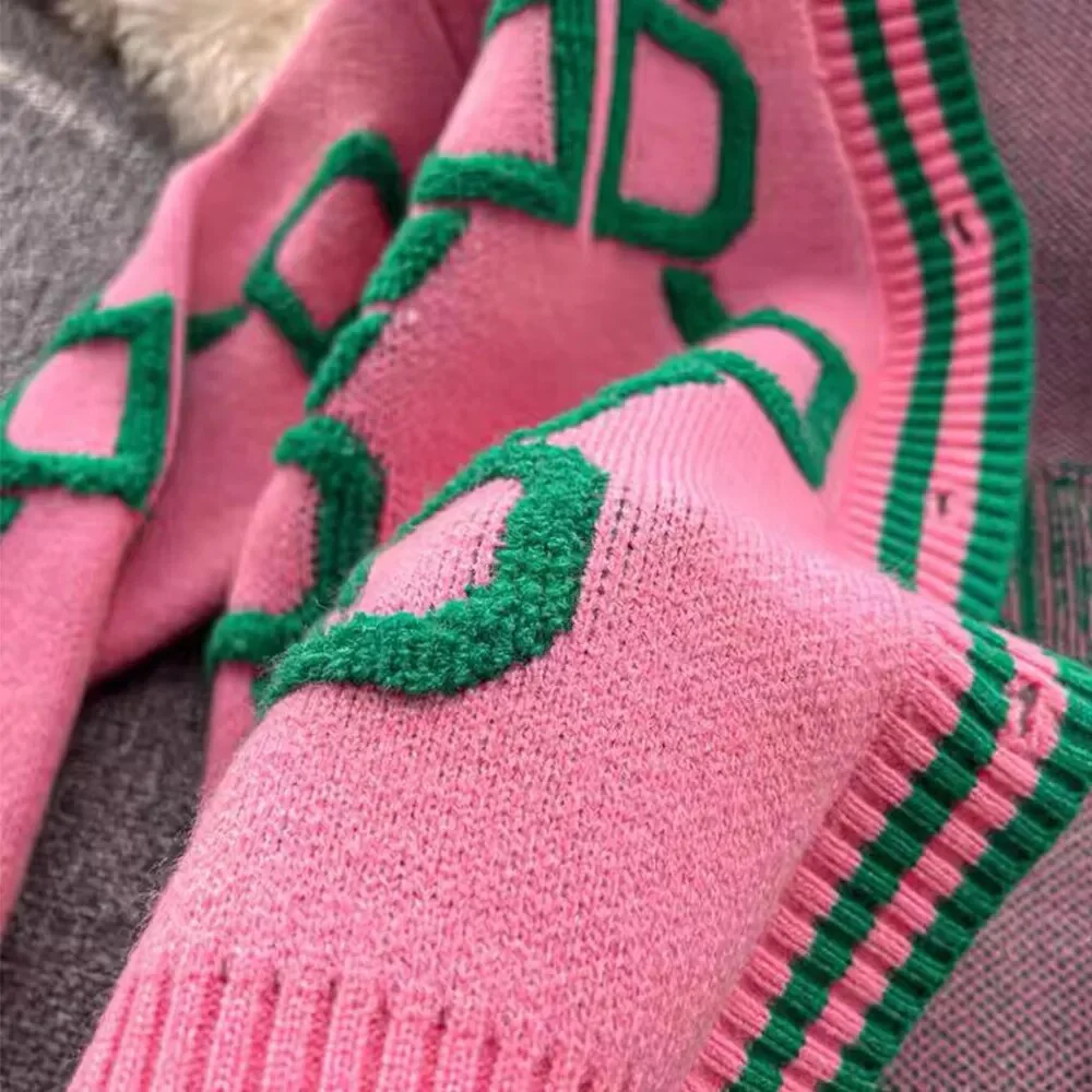 Autumn Winter Women Cardigan Knitted Sweater Jacket Warm Embroidery Fashion Knit Cardigans Coat Lady Loose Sweaters 2022 - Image 3