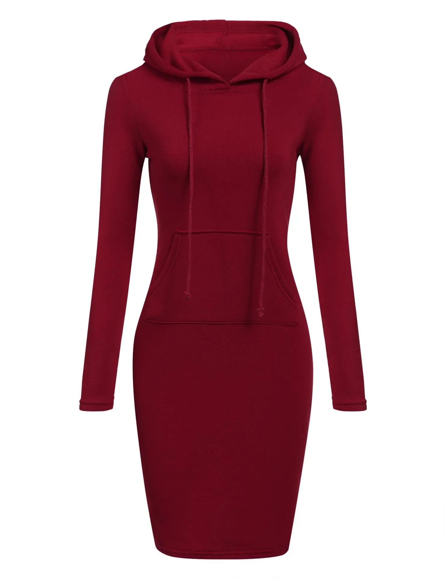 Autumn Winter Women Sportswear Hoodies Long dress Sweatshirts Patchwork Fashion Pullovers Pocket Hoodie Causal  Female Clothing - Image 10