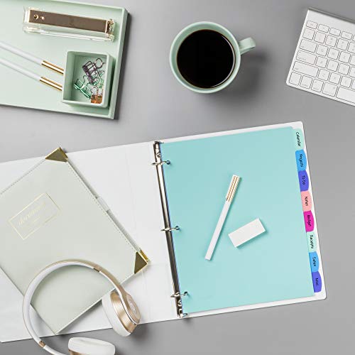 Avery Durable Plastic 8-Tab Write & Erase Big Tab Dividers for 3 Ring Binders, Pastel Brights (16271) - Image 3