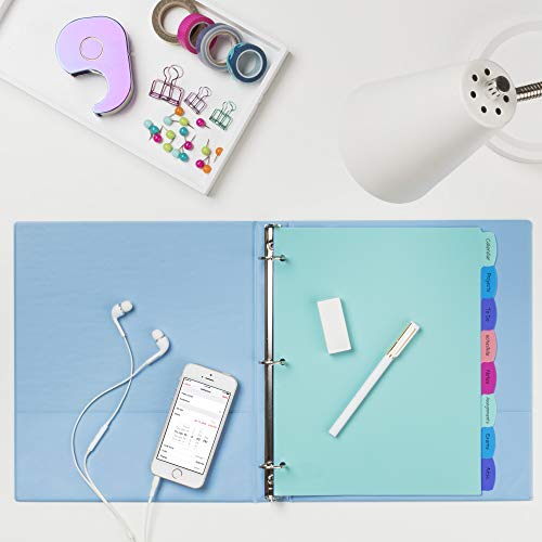 Avery Durable Plastic 8-Tab Write & Erase Big Tab Dividers for 3 Ring Binders, Pastel Brights (16271) - Image 4