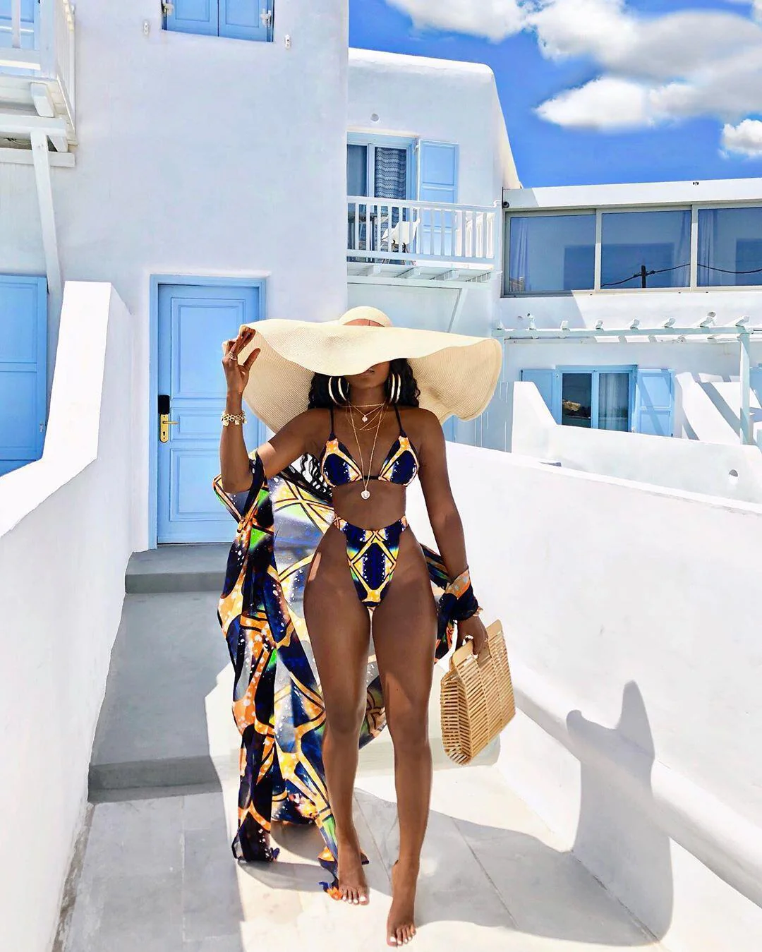 BA687 Trending floral product good quality sexy cute beach clothes 3 pieces swimwear bikinis 2022 - Image 4