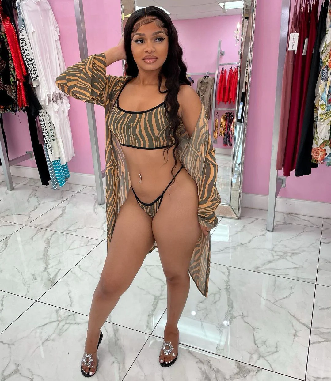 BA688 Trending cute summer fashion women 3 piece swimsuit bikinis & beachwear 2022 - Image 4