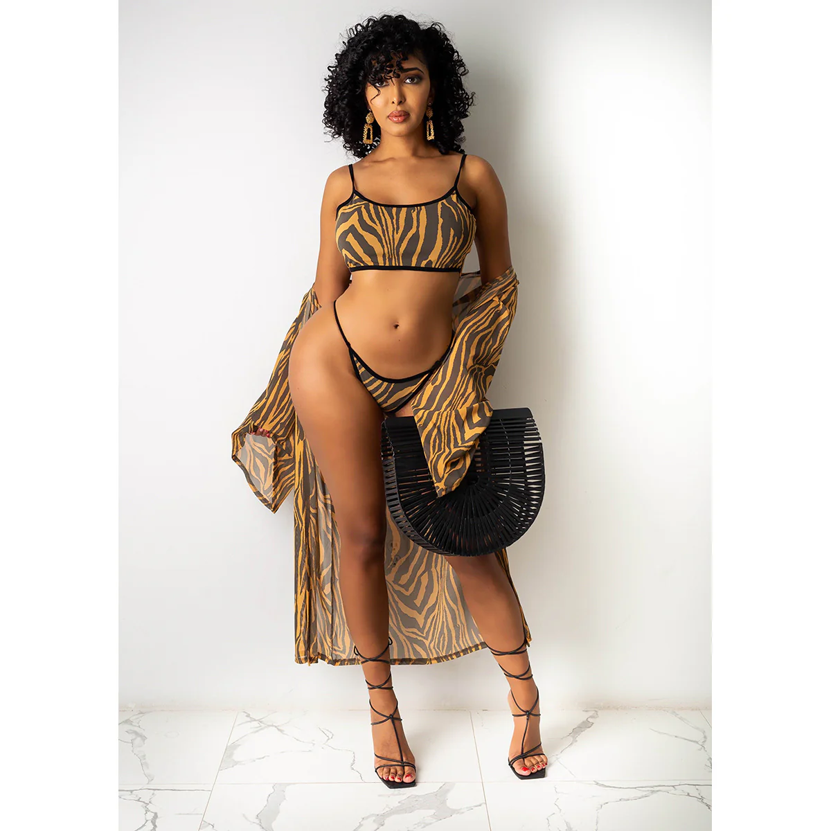 BA688 Trending cute summer fashion women 3 piece swimsuit bikinis & beachwear 2022 - Image 6