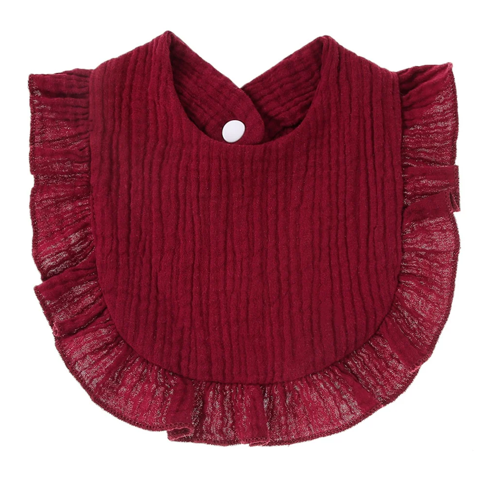 Baby Bibs Burp Cloths Lace Bibs Soft Cotton Adjustable Bib Korean Style Newborn Feeding Bibs Infants Saliva Towel - Image 6