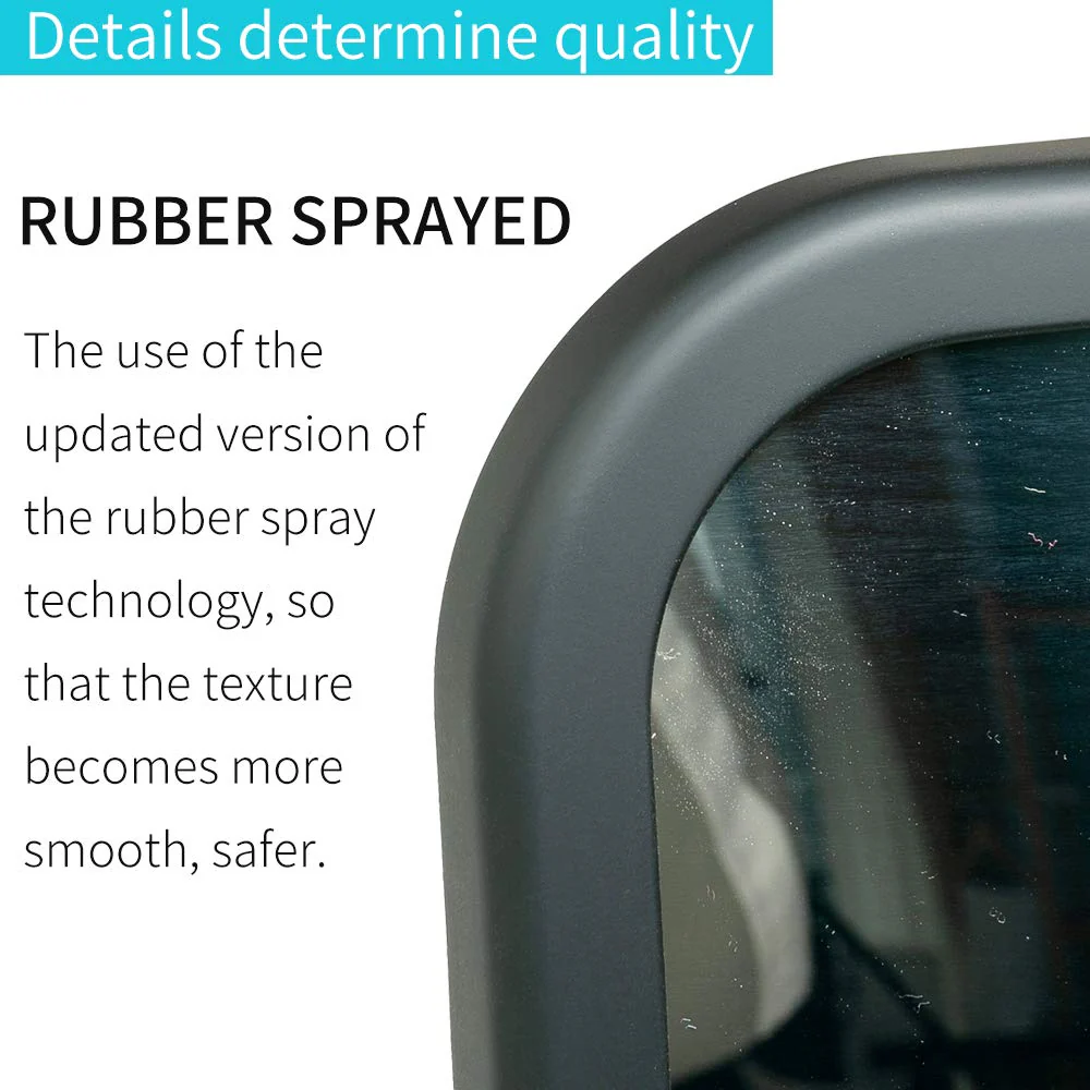 Baby Car Mirror Most Stable Backseat Mirror with Premium Matte Finish-Super Clear PMMA Material Mirror-Safe, Secure and Shatterproof,Black - Image 3